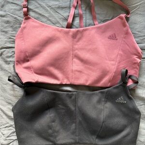 Adidas Dual-Tone burgundy and Black Sports Bra